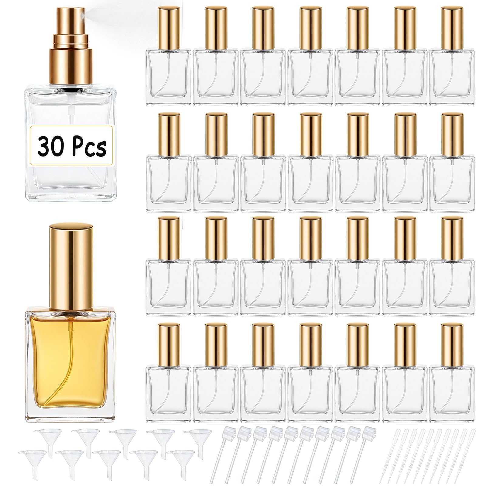 Perfume Imperium Fragrance World - Hochwertige 30 15-ml-Parfümzerstäuber aus Klarglas mit