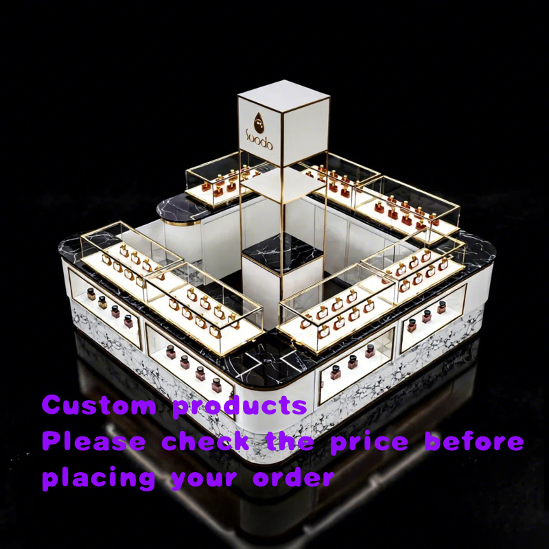 Perfume Fragrance Shop - Maßgefertigter Luxus-Parfümstand mit Drehvitrine, Premium-LED-Beleuchtung und